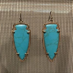 Kendra Scott Arrowhead Turquoise Earrings